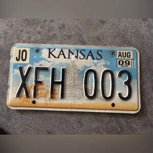 Kansas KS Johnson County 2000’s 2009 License Plate XFH 003